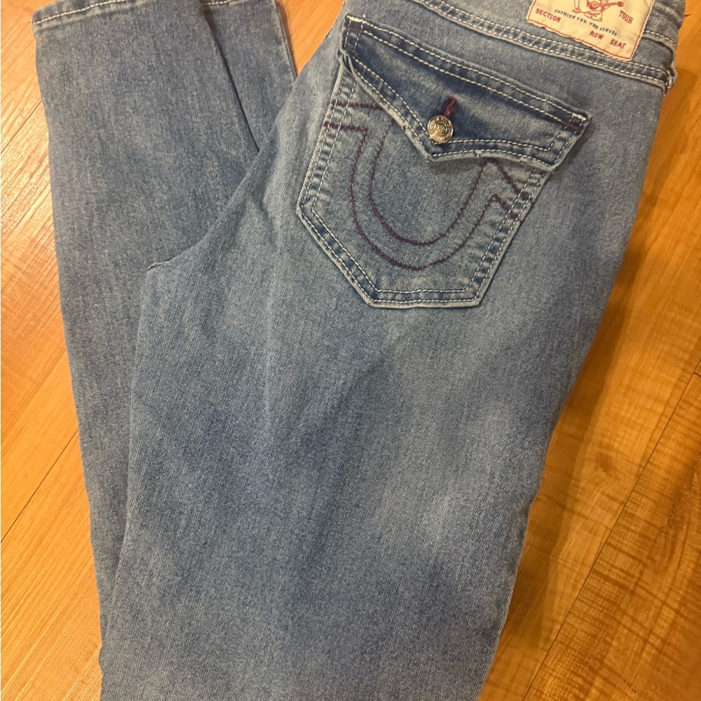 True Religion Light Blue Denim Skinny Jean, size 30